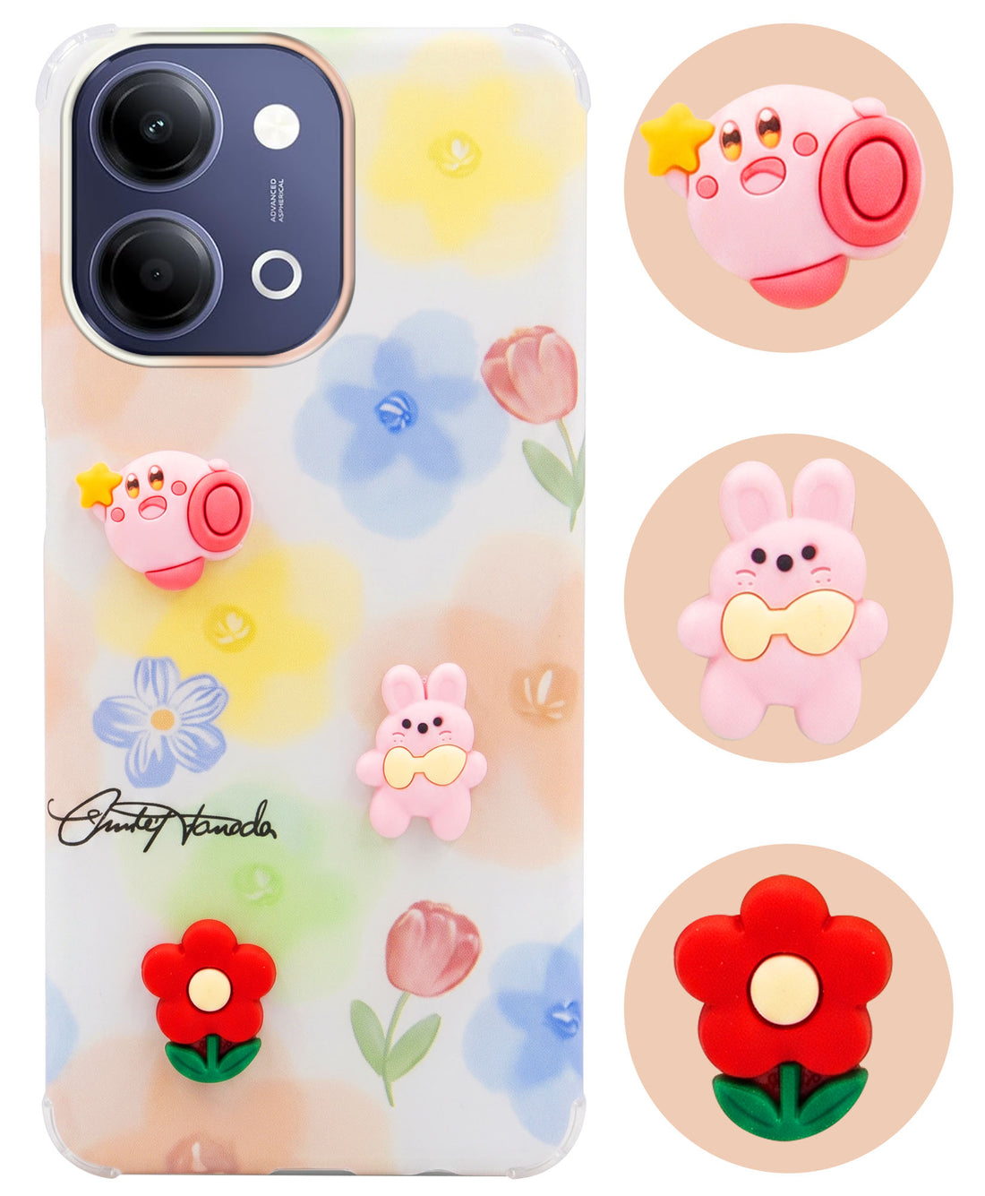 For Vivo iQOO Z11 Lite Back Cover Case (3D Cute Cartoons | Hard Back Side Soft | Matte Premium Finish | HD Printing)