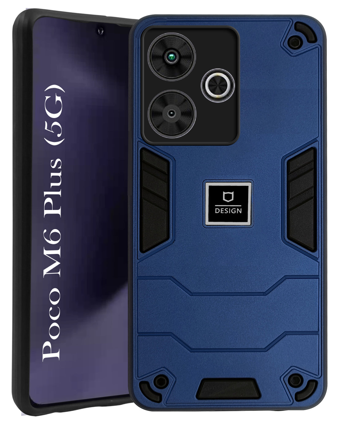 For Poco M6 Plus 5G Back Cover Case (Lightweight Hybrid Shockproof Polycarbonate)