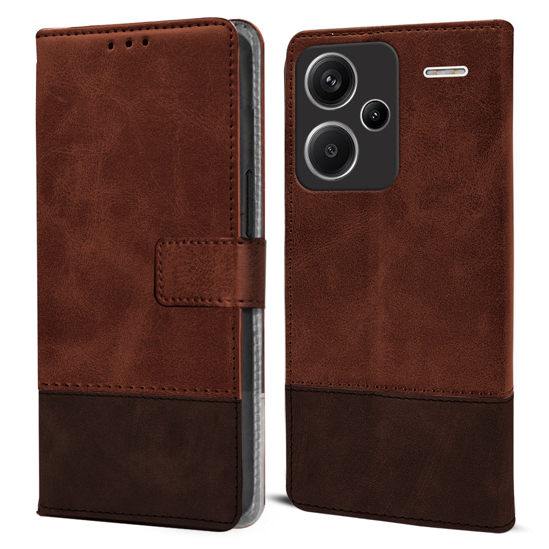 For Redmi Note 13 Pro Plus Flip Cover Case ( Professional Dual Leather Wallet with Magnetic Closure)
