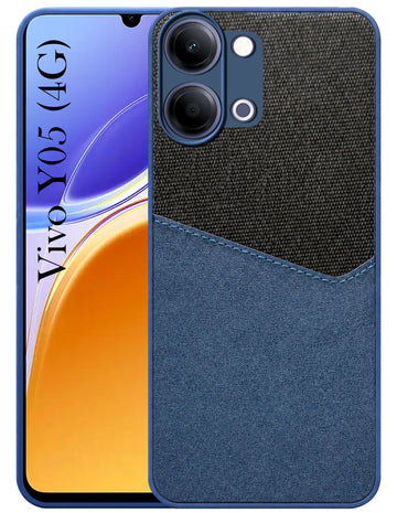 For Vivo Y05 4G Back Cover Case (Dual PU Leather Stitch | Professional Minimalist | Soft and Flexible)