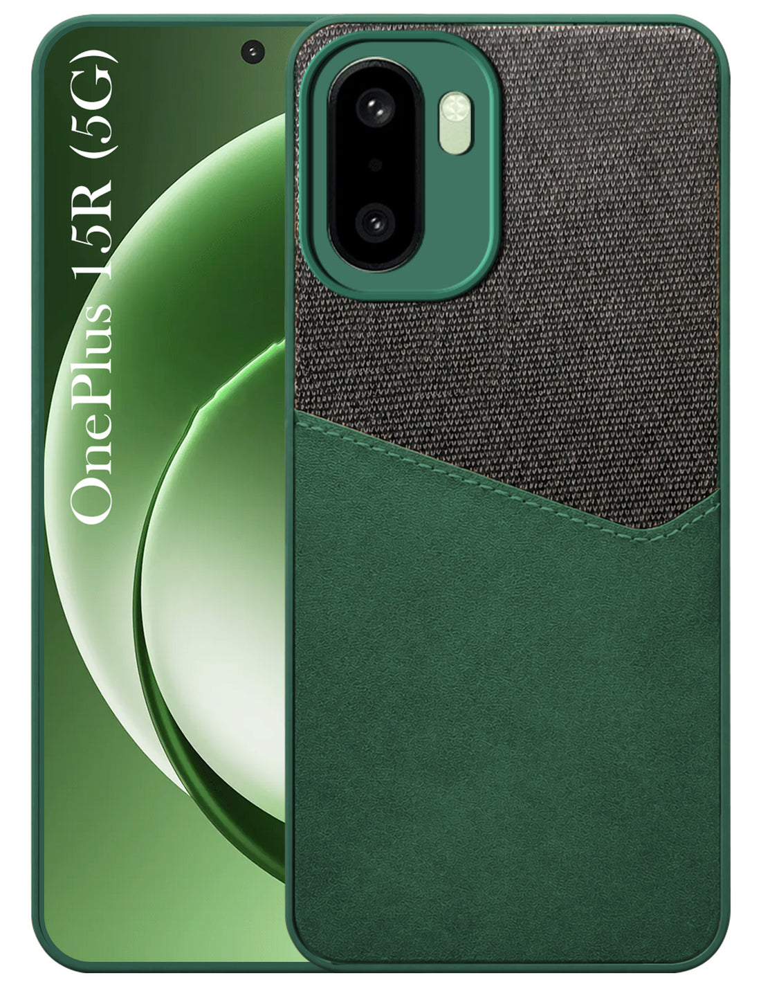 For OnePlus 15R Back Cover Case (Dual PU Leather Stitch | Professional Minimalist | Soft and Flexible)