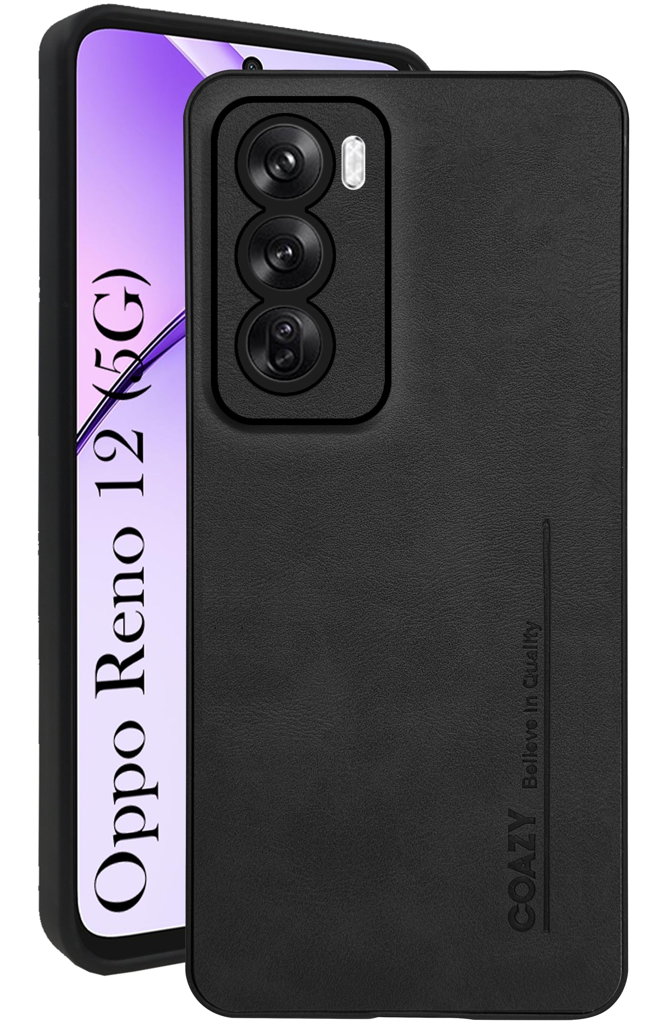 For Reno12 5G | Oppo Reno 12 5G Back Cover Case(Professional Vegan Leather | Camera Protection | Slim & Soft)