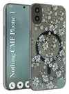 For Nothing CMF Phone 1 Back Cover Case (Cute Floral Design | Flower Print for Girls | MagSafe Compatible Wireless Charging)