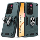 For Realme 15X Back Cover Case Hybrid Armor (Shockproof Dual Layer Polycarbonate |Ring Holder Kickstand)