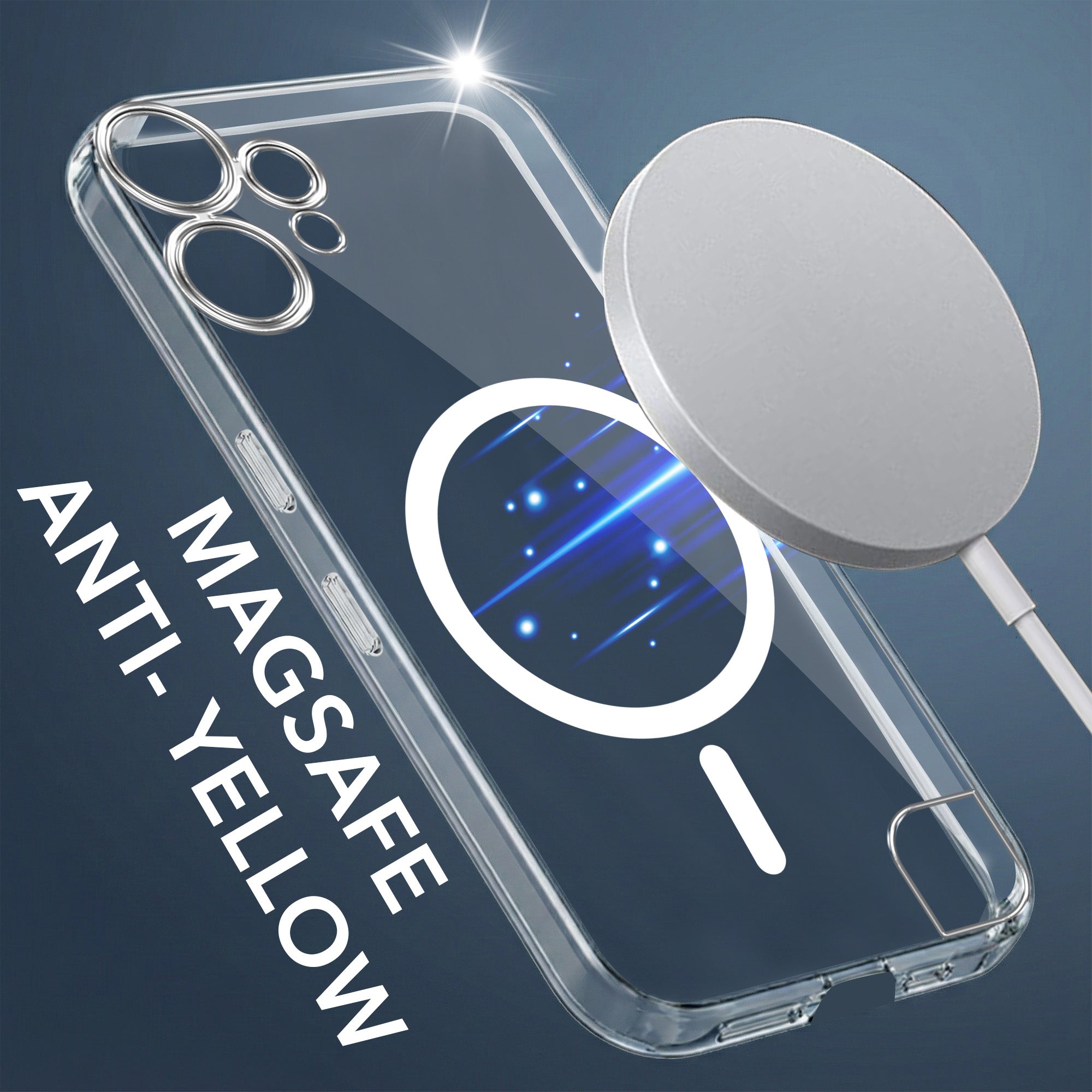 For Nothing CMF Phone 2 Pro Back Cover Case Lifetime Anti-Yellow MagSafe Compatible Clear (Sleek Hard Crystal | Shockproof and Camera Protection)