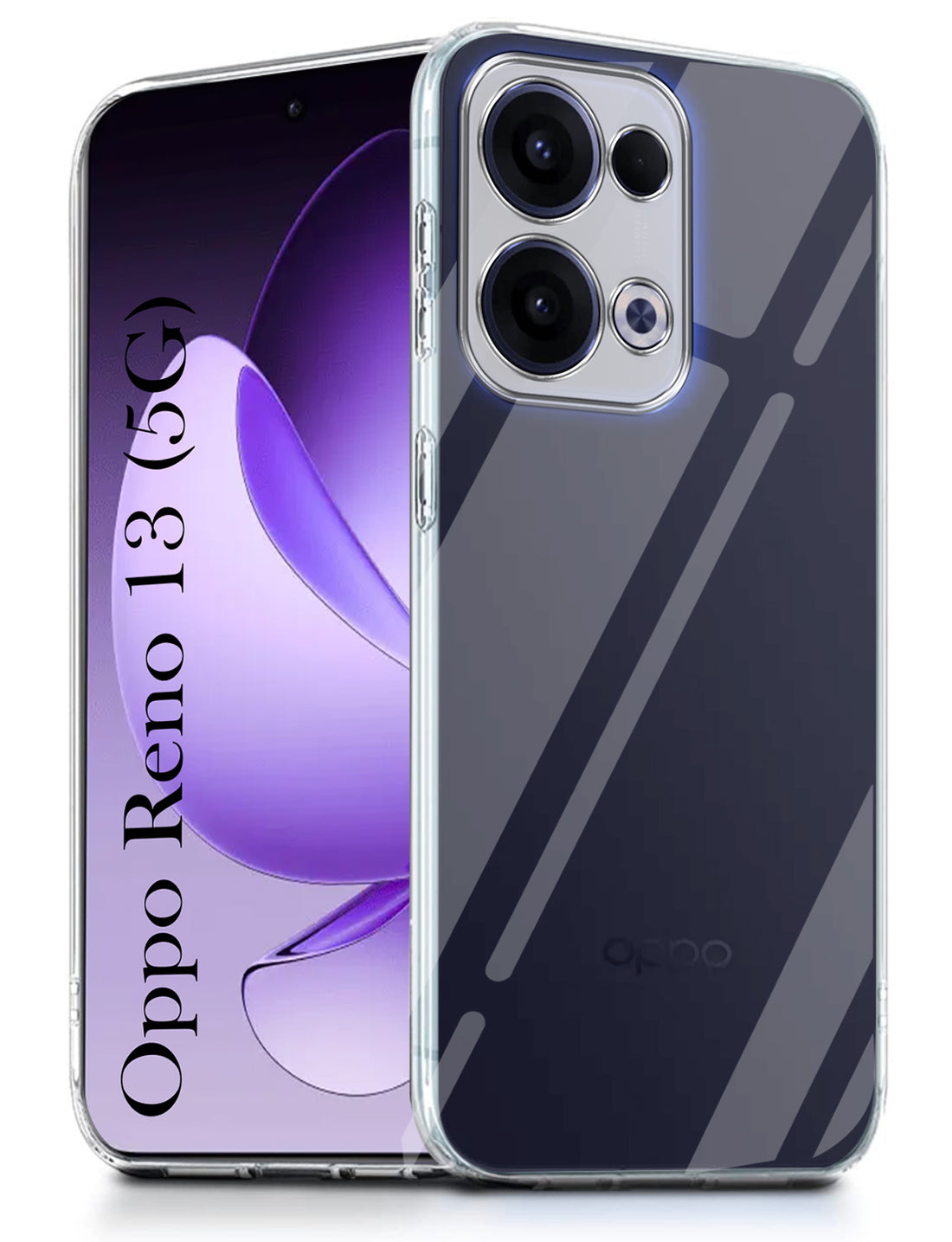 For Oppo Reno13 5G | Oppo Reno 13 5G Back Cover ( Silicone Clear Shockproof Case with Camera Protection | Soft and Flexible | Transparent)