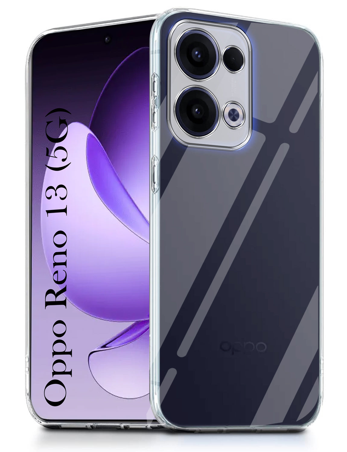 For Oppo Reno13 5G | Oppo Reno 13 5G Back Cover ( Silicone Clear Shockproof Case with Camera Protection | Soft and Flexible | Transparent)