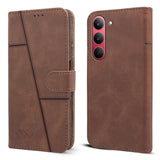 For Realme 14X Flip Cover Case ( Stitched Leather with Magnetic Closure)