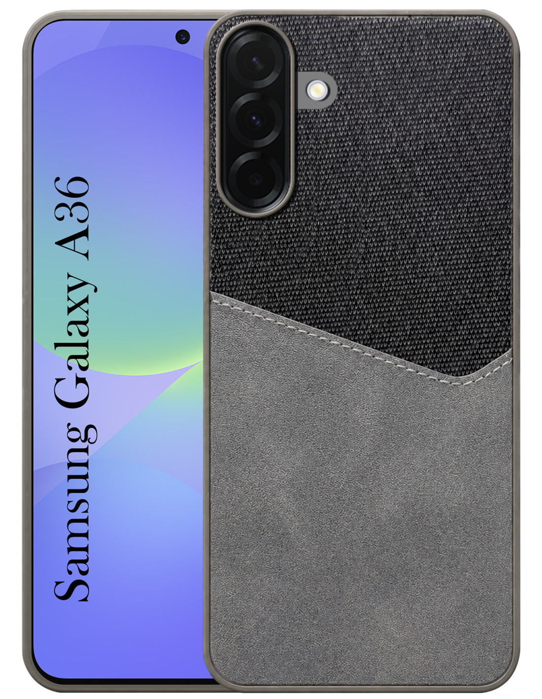 For Samsung Galaxy A36 5G Back Cover Case (Dual PU Leather Stitch | Professional Minimalist | Soft and Flexible)