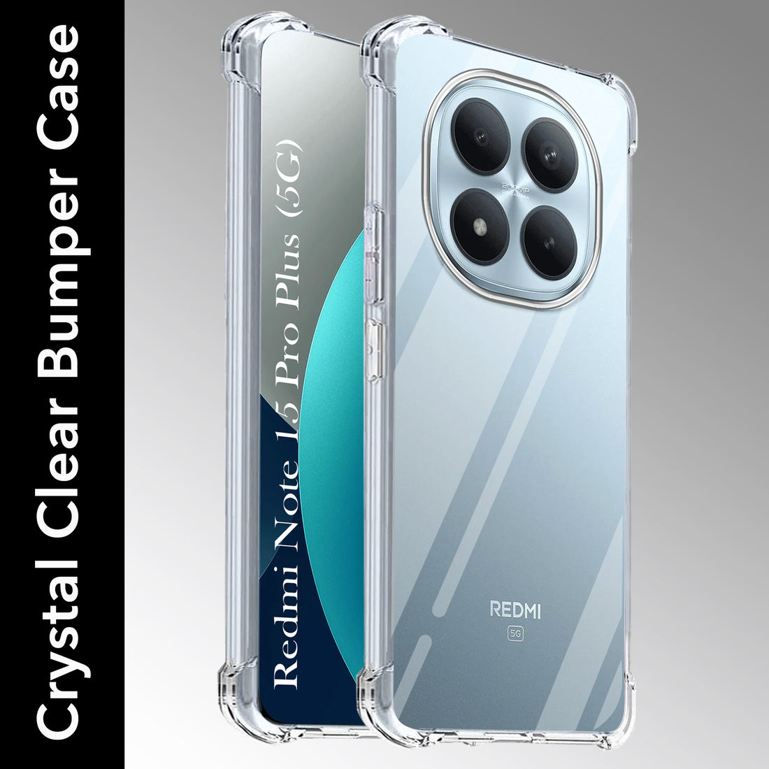 For Xiaomi Redmi Note 15 Pro Plus 5G Back Cover Shockproof Crystal-Clear (Drop & Camera Protection | Hard Polycarbonate)