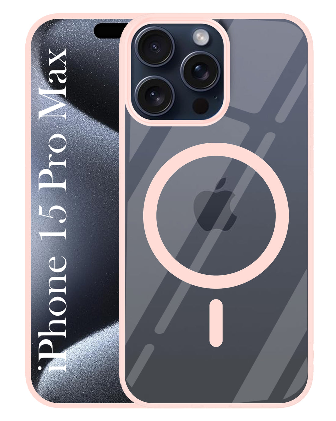 For Apple iPhone 15 Pro Max Back Cover Case (MagSafe Compatible Wireless Charging | Hybrid Camera Bump Protection | Shockproof Polycarbonate Material)
