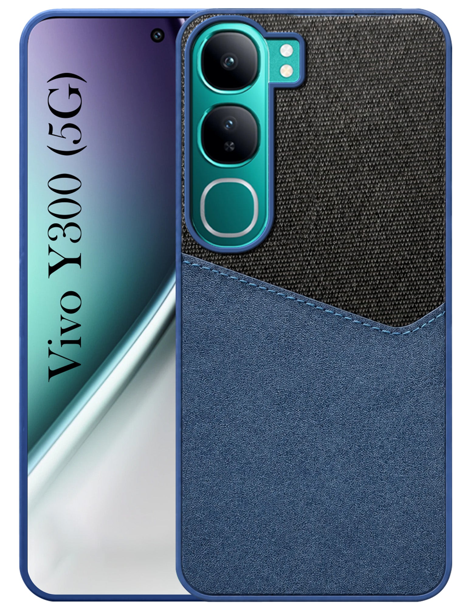 For Vivo Y300 Back Cover Case (Dual PU Leather Stitch | Professional Minimalist | Soft and Flexible)