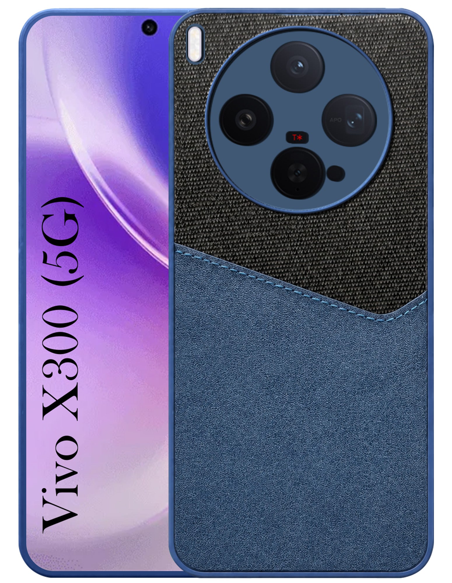 For Vivo X300 5G Back Cover Case (Dual PU Leather Stitch | Professional Minimalist | Soft and Flexible)