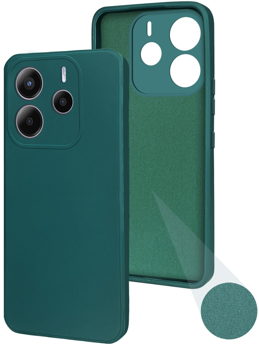 For Redmi Note 14 5G | Redmi Note 14 SE Back Cover Case ( Matte Finish Silicone with Inside Fiber cloth)