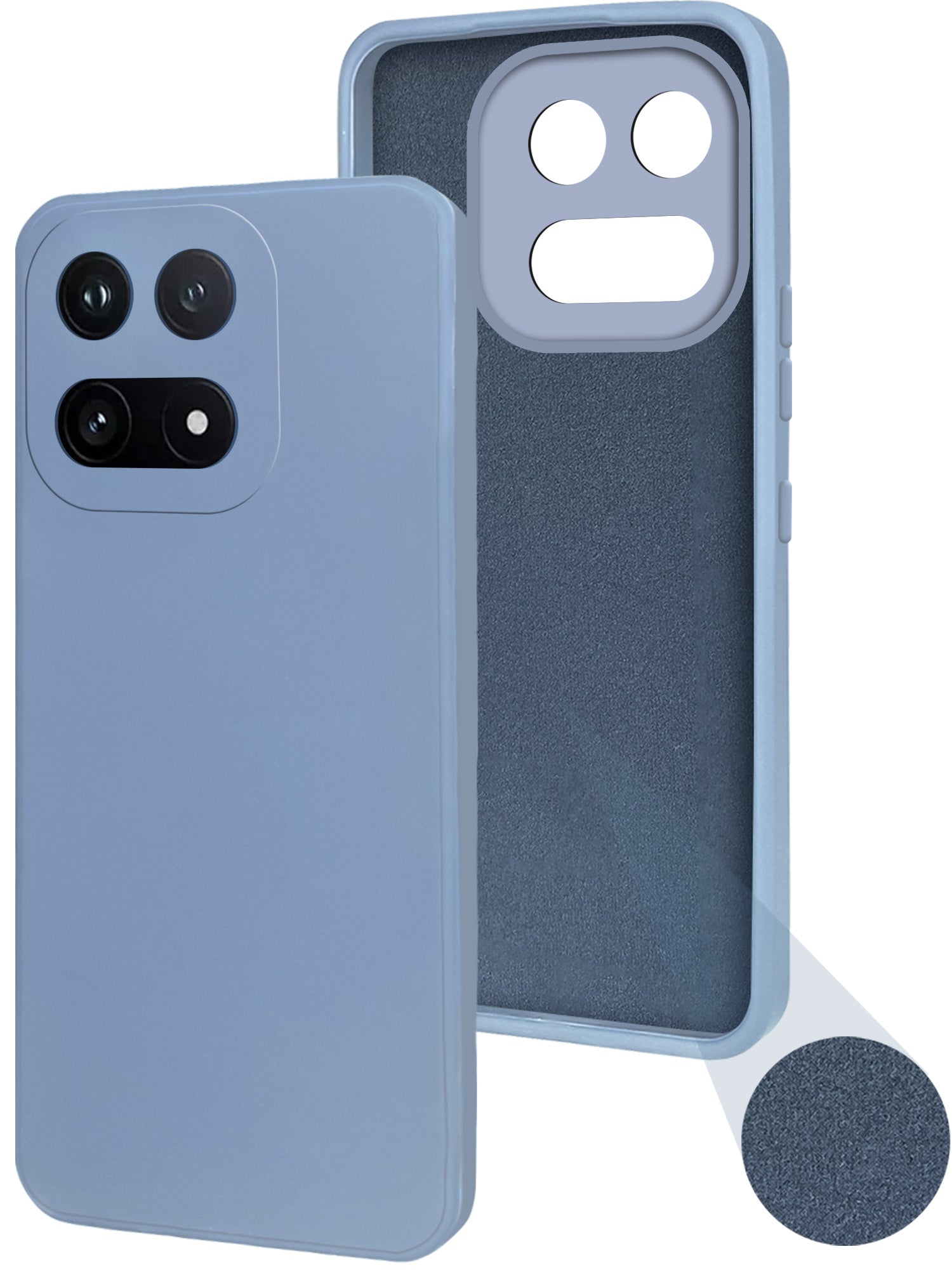 For Vivo iQOO 15 5G Back Cover Case (Matte Finish Silicone with Inside Fiber cloth)