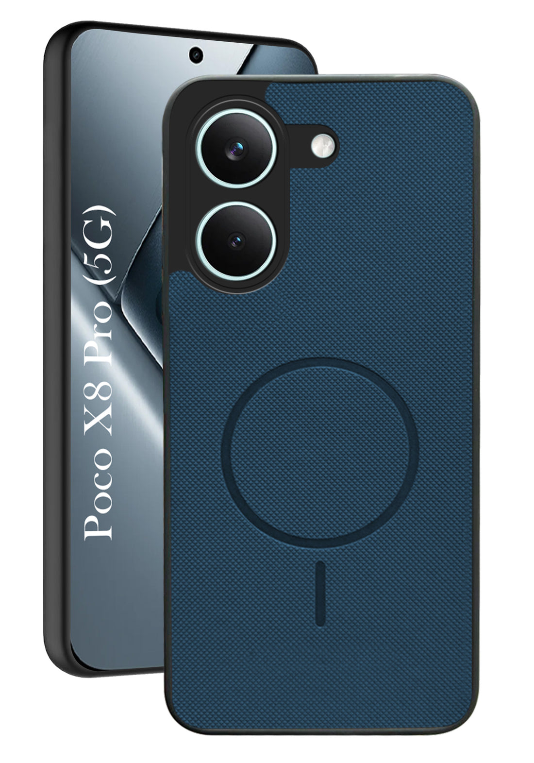 For Poco X8 Pro Back Cover Case PU Leather (Texture Grip Design | Professional Minimalist | Camera Protection | Soft and Flexible)
