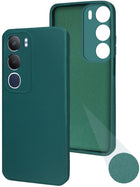 For Vivo Y29 Back Cover Case ( Matte Finish Silicone with Inside Fiber cloth)