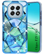 For Oppo F29 Back Cover Case ( Dual Design Glitter Sparkle and Detachable Diamond Print Case | Soft and Flexible)