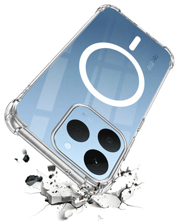 For Realme 15T | Realme Narzo 90 Back Cover Shockproof Crystal-Clear (Magsafe Wireless Support | Drop & Camera Protection | Hard Polycarbonate)