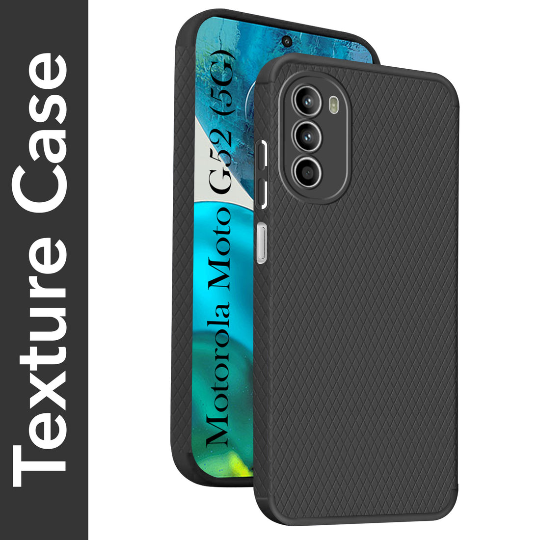 For Motorola Moto G52 5G Back Cover Case (Liquid Silicone | Side Grip | Camera Protection)