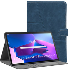 For Flip Cover Folio Case Lenovo Tab M10 Plus (3rd Gen) 12 Inch (PU Leather | Multi-Angle Smart Stand | Card Storage Slots | Silicone Back Pouch)