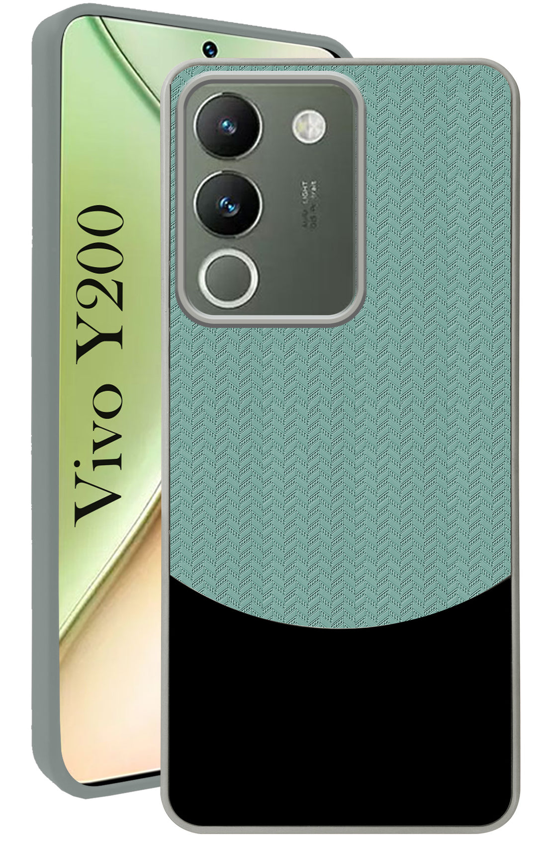 For Vivo Y200 Back Cover Case (Elegant PU Leather Finish | Premium Minimalist Professional | Camera Protection Bump)
