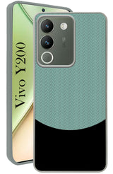 For Vivo Y200 Back Cover Case (Elegant PU Leather Finish | Premium Minimalist Professional | Camera Protection Bump)