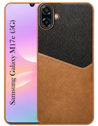 For Samsung Galaxy M17e Back Cover Case (Dual PU Leather Stitch | Professional Minimalist | Soft and Flexible)