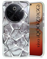 For Vivo iQOO Z10 Back Cover Case  ( Dual Design Glitter Sparkle and Detachable Diamond Print Case | Soft and Flexible)