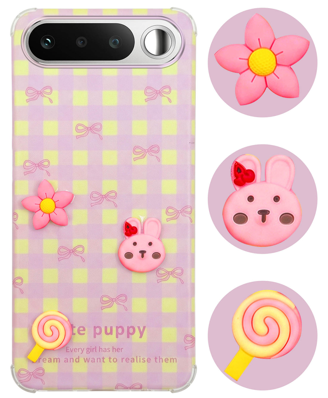 For Realme 16 Back Cover Case (3D Cute Cartoons | Hard Back Side Soft | Matte Premium Finish | HD Printing)