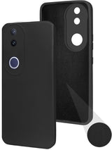 For Vivo V50 | Vivo V50e Back Cover Case (Matte Finish Silicone with Inside Fiber Cloth)