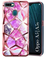 For Oppo A5 | Oppo A5s Back Cover Case (Dual Design Glitter Sparkle and Detachable Diamond Print Case | Soft and Flexible)