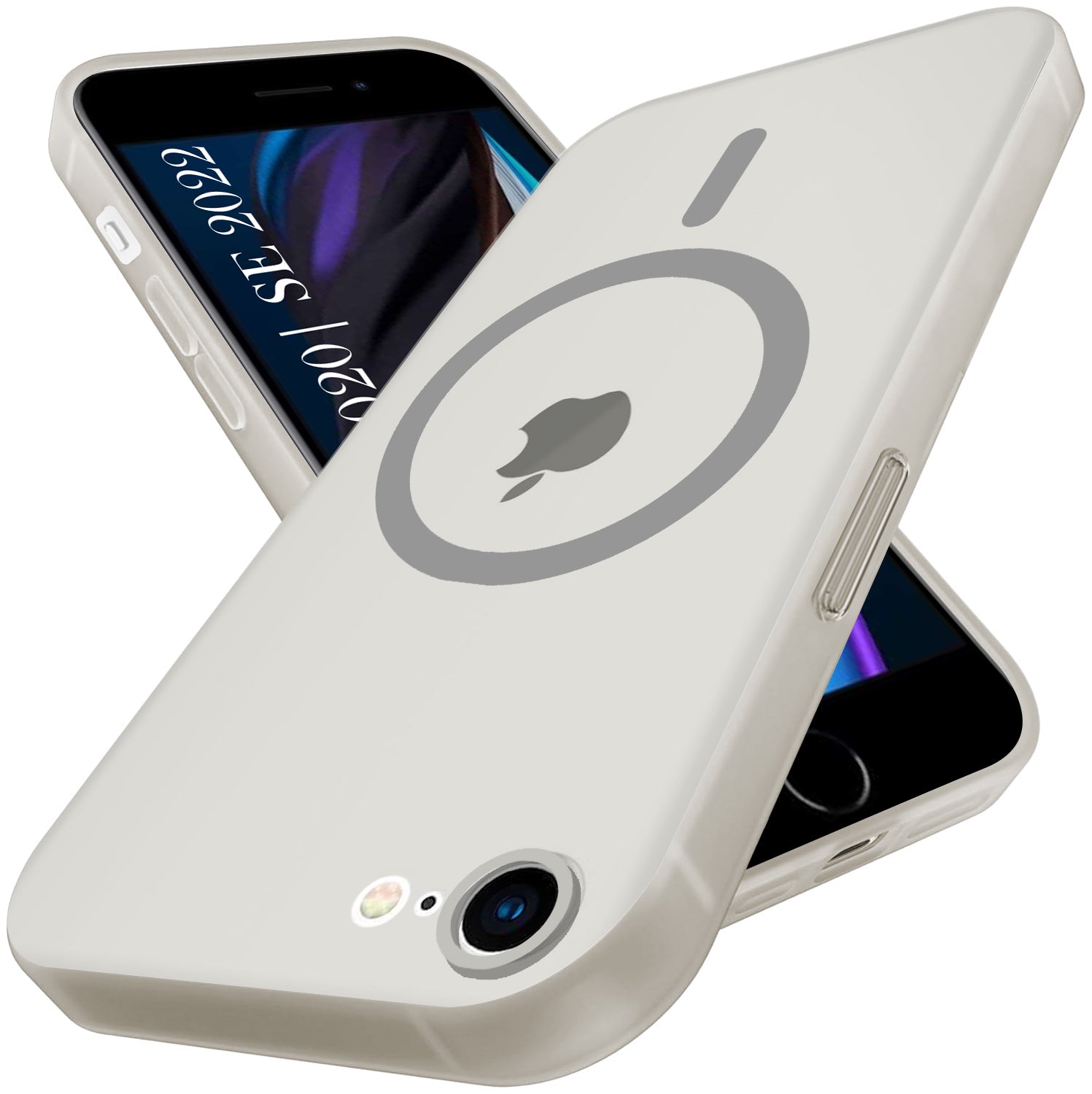 For iPhone SE 2020 | SE 2022 Back Cover Case (Frosted Matte Feel | MagSafe Compatible Wireless Charging | Polycarbonate Material)