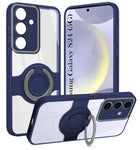 For Samsung Galaxy S24 Back Cover Case with stand (Built-in Ring Holder Kickstand | Lifetime Anti Yellow | Camera Protection)