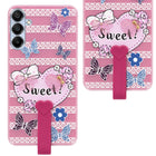 For Samsung Galaxy A15 5G Back Cover Case (3D Cute Heart Strap Holder | Camera Protection | Designer Girls Print)