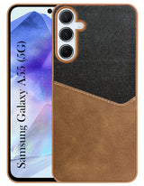 For Samsung Galaxy A55 5G Back Cover Case (Dual PU Leather Stitch | Professional Minimalist | Soft and Flexible)