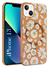 For Apple iPhone 13 Back Cover Case (Cute Floral Design | Flower Print for Girls | MagSafe Compatible Wireless Charging)