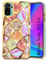 For Xiaomi Mi Redmi Note 10 | Note 10S Back Cover Case (Dual Design Glitter Sparkle and Detachable Diamond Print Case | Soft and Flexible)