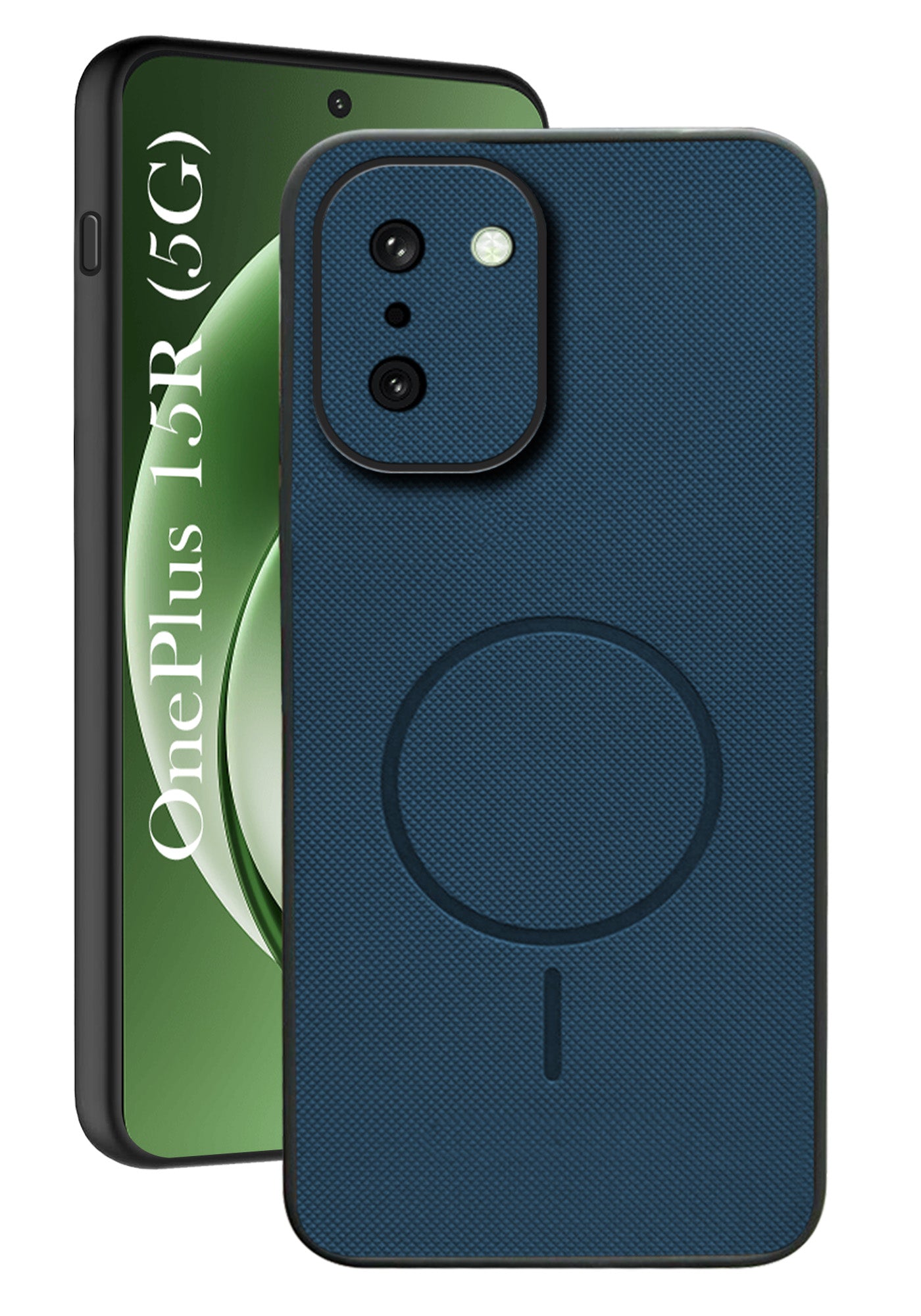 For OnePlus 15R Back Cover Case PU Leather (Texture Grip Design | Professional Minimalist | Camera Protection | Soft and Flexible)