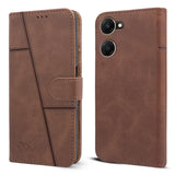 For Vivo iQOO Z9 Lite 5G Flip Cover Case ( Stitched Leather with Magnetic Closure)