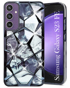 For Samsung Galaxy S23 FE 5G Back Cover Case ( Dual Design Glitter Sparkle and Detachable Diamond Print Case | Soft and Flexible)