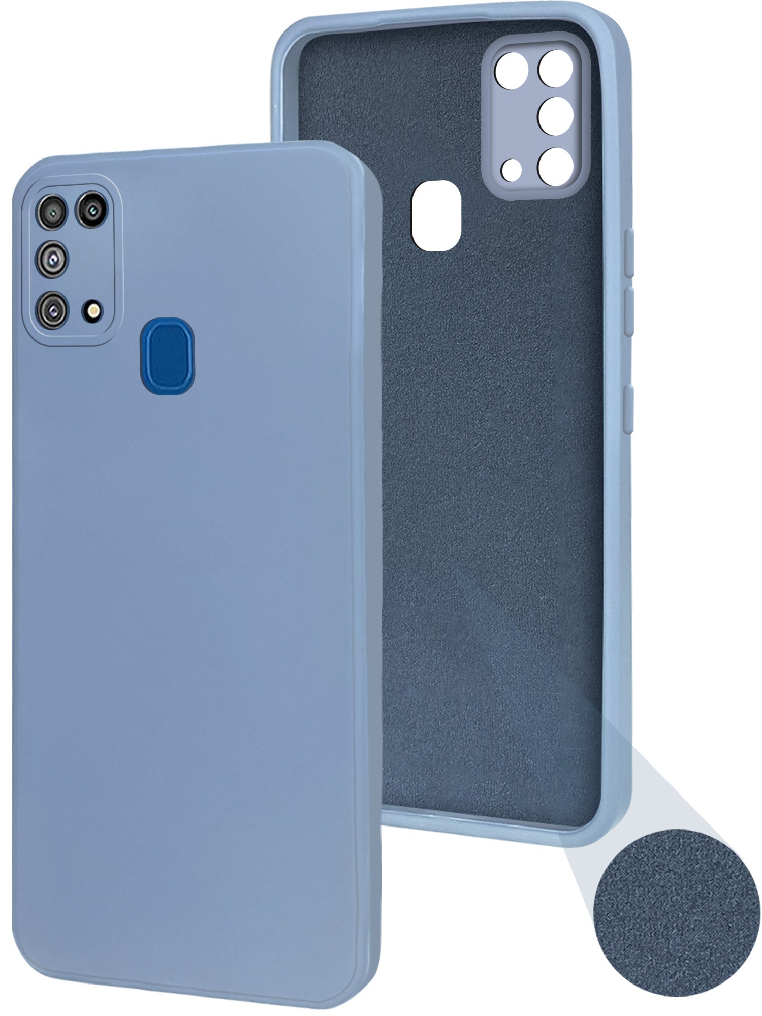 For Samsung Galaxy F41 Back Cover Case ( Matte Finish Silicone with Inside Fiber cloth)