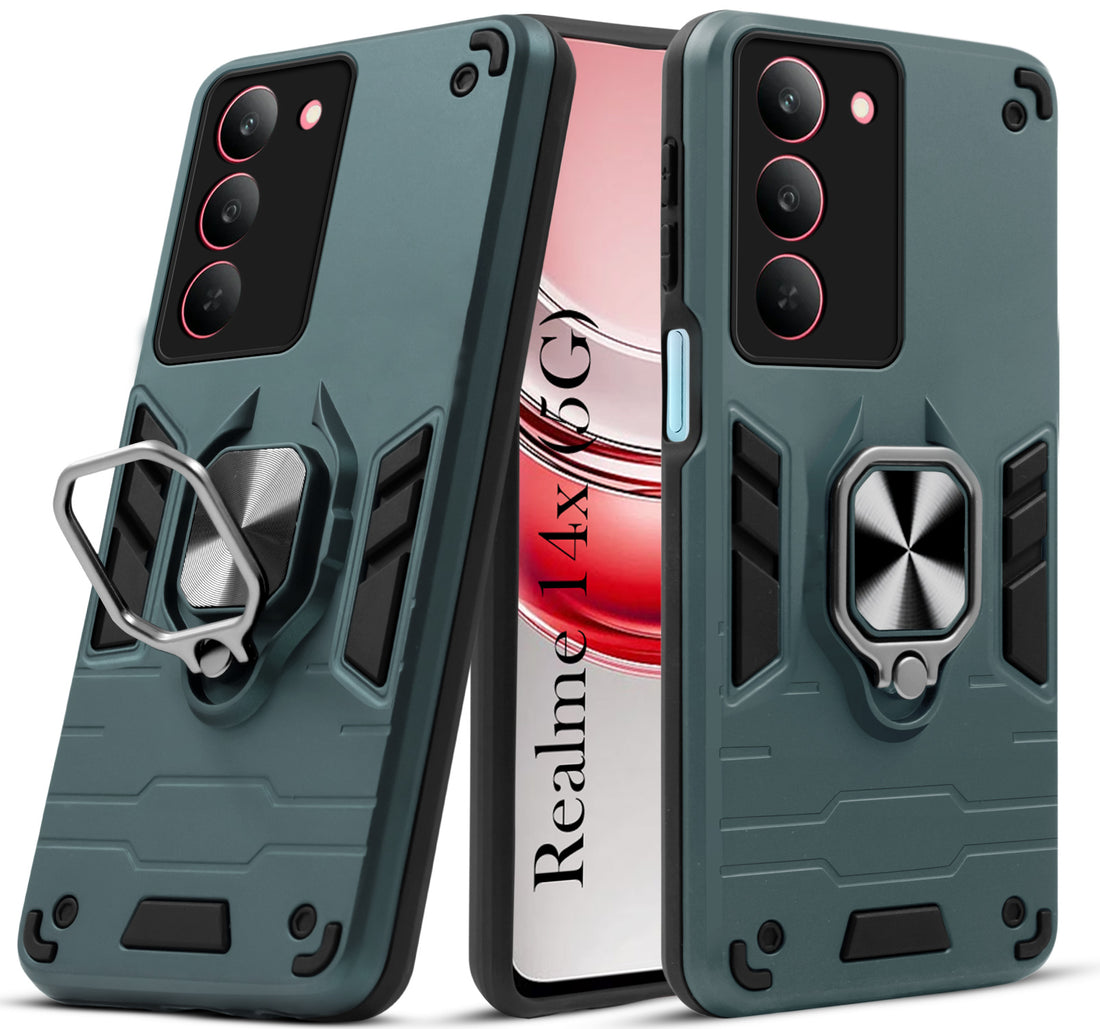 For Realme 14X Back Cover Case (Shockproof Polycarbonate Dual Layer Hybrid Armor)