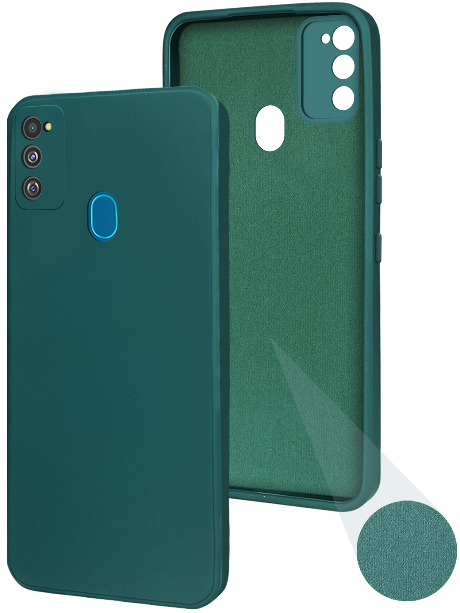 For Samsung Galaxy M30s | Samsung Galaxy M21 Back Cover Case  (Matte Finish Silicone with Inside Fiber cloth)