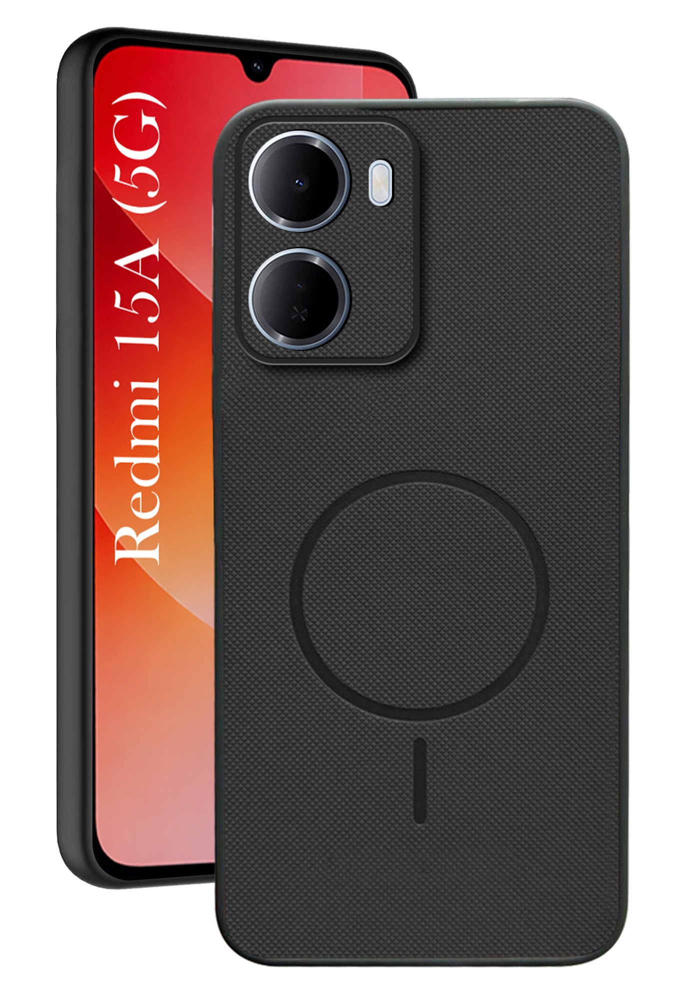 For Redmi 15A 5G Back Cover Case PU Leather (Texture Grip Design | Professional Minimalist | Camera Protection | Soft and Flexible)