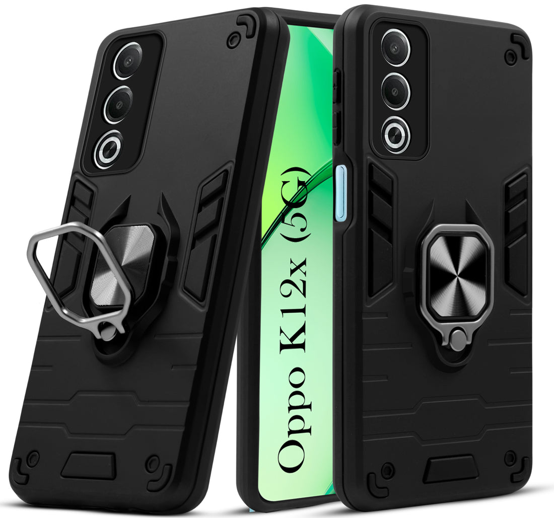 For Oppo K12x 5G Back Cover Case (Shockproof Polycarbonate Dual Layer Hybrid Armor)