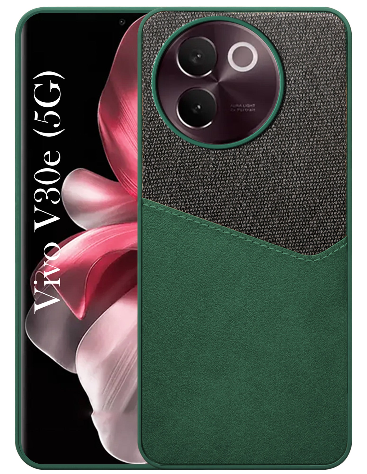 For Vivo V30e 5G Back Cover Case (Dual PU Leather Stitch | Professional Minimalist | Soft and Flexible)