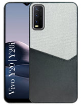 For Vivo Y20 | Y20i Back Cover Case (Dual PU Leather Stitch | Professional Minimalist | Soft and Flexible)