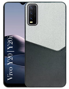 For Vivo Y20 | Y20i Back Cover Case (Dual PU Leather Stitch | Professional Minimalist | Soft and Flexible)