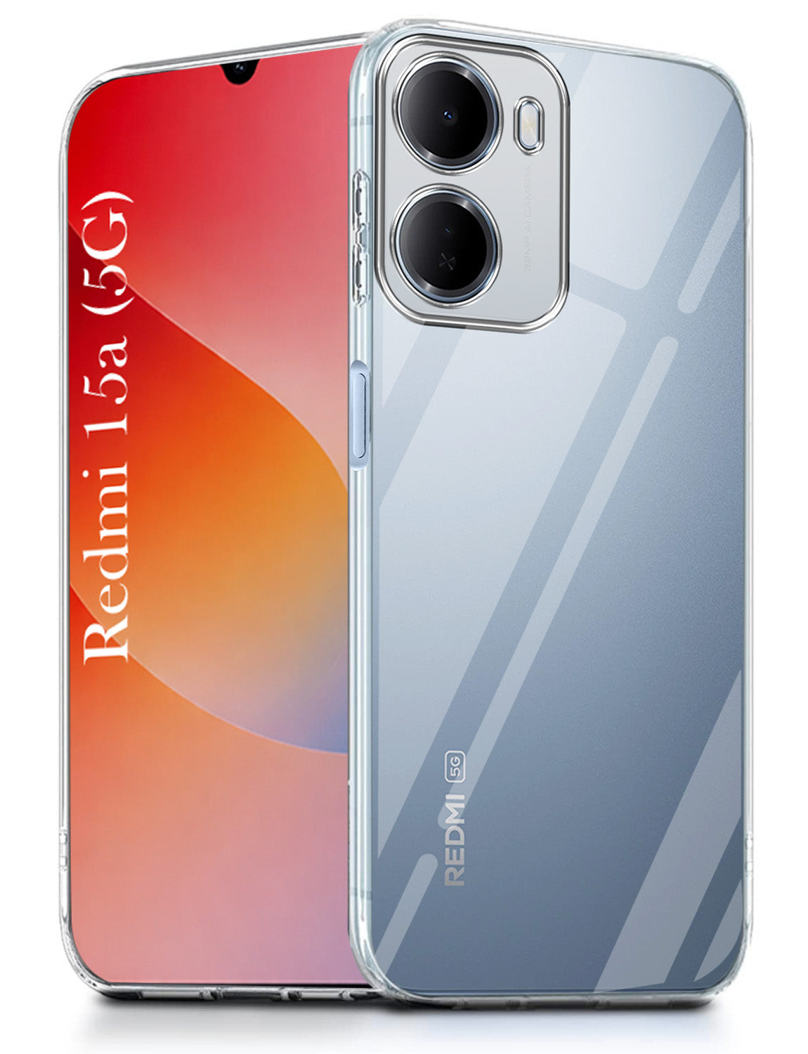 For Redmi 15A 5G Back Cover Case Silicone (Clear Shockproof Case with Camera Protection | Soft and Flexible | Transparent)